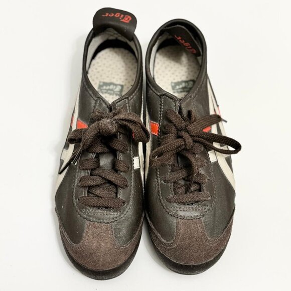 New Women's Brown Leather Onitsuka Tiger Sneakers by ASICS Mexico 66, Size 6.5 - Picture 3 of 13
